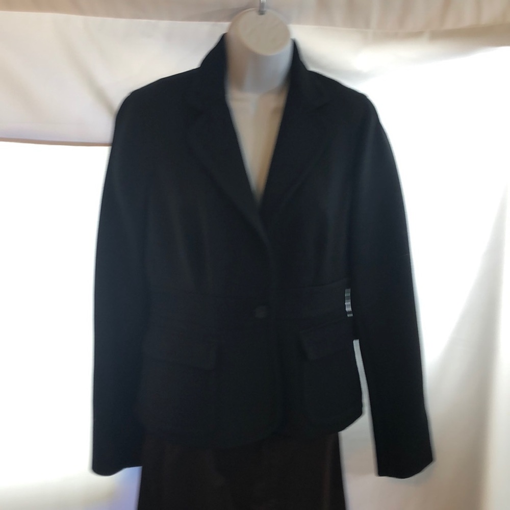 J Crew 6 black fully lined button jacket.